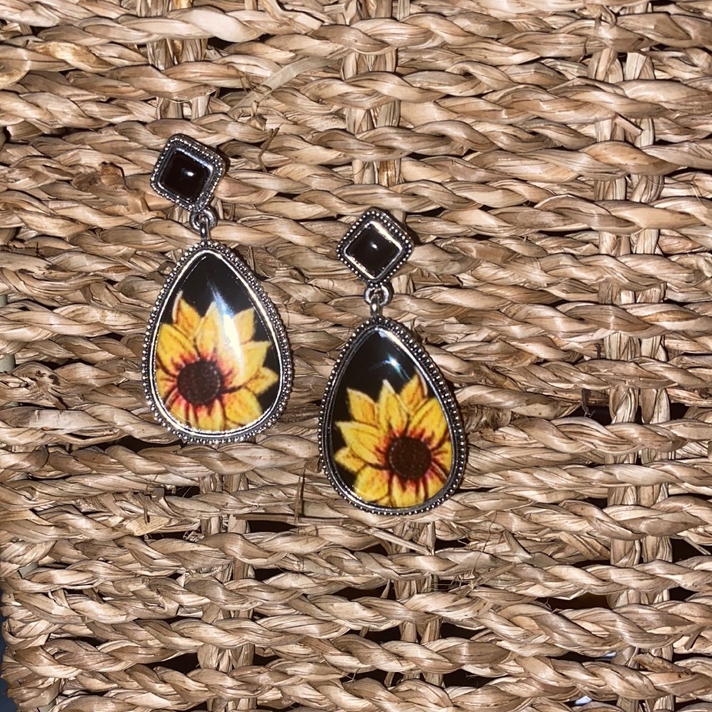 Sunflower Drop Earrings